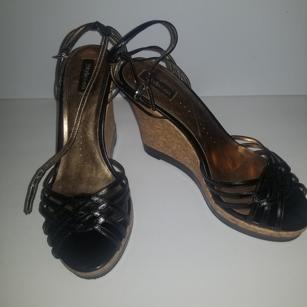 Style & Co Strappy Wedge Sandals